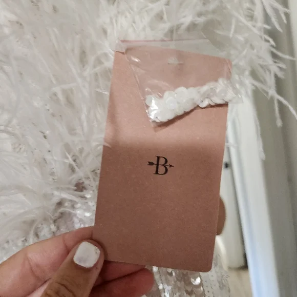 Audrey Adele Adelaide Feather & Sequin Mini Dress - Picture 9 of 11